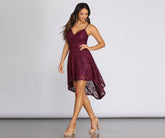 Skaterkleid aus schimmernder Spitze